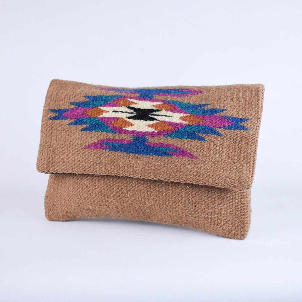 Southwest Boho Clutch Purse Chimayo Tan